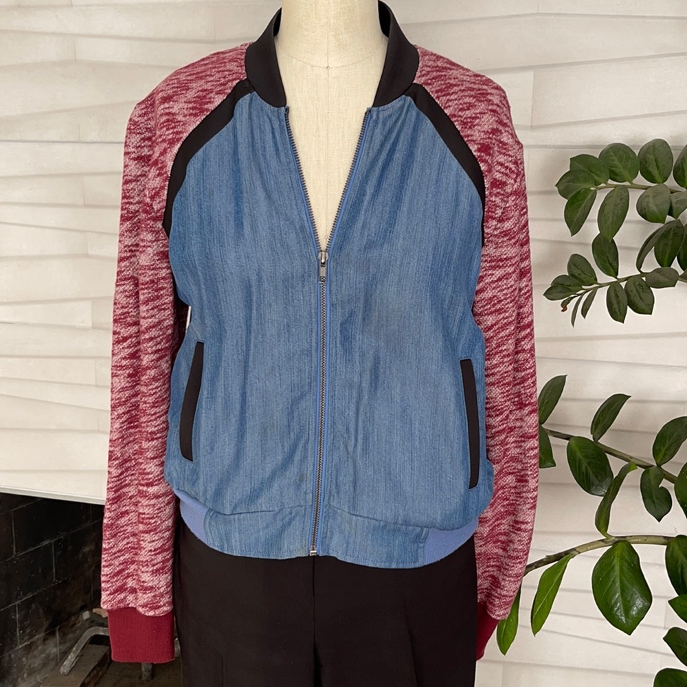 RENVY TWO TONE BOMBER JACKET (S)